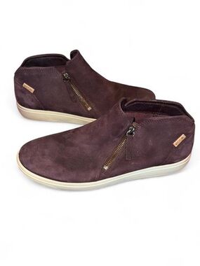 ECCO Purple Suede Zip Casual Sneakers 39 US 8